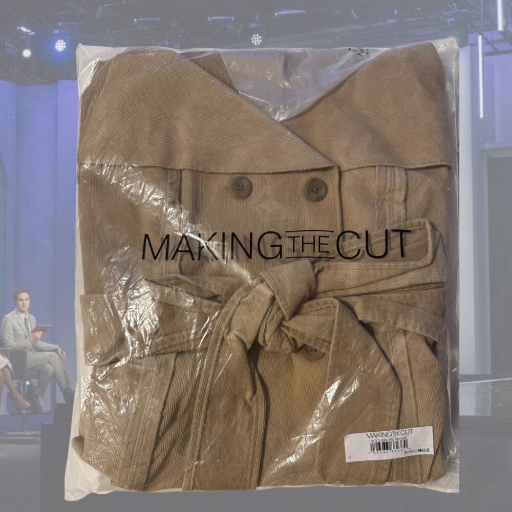 NWT - MAKING THE CUT - Deconstructed Strapless Corduroy Dress - Stone/Khaki - S - Picture 4 of 4